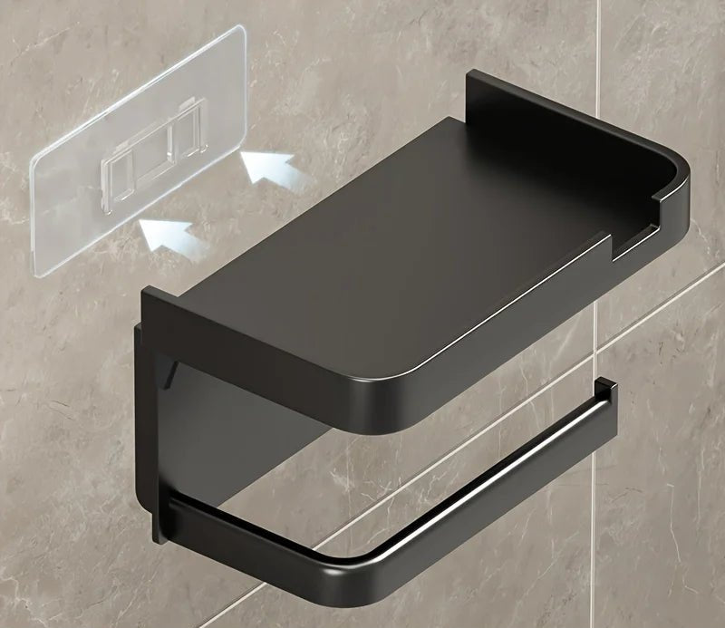 Petit Meuble WC Mural de type porte papier toilette - vente privée 14:193black