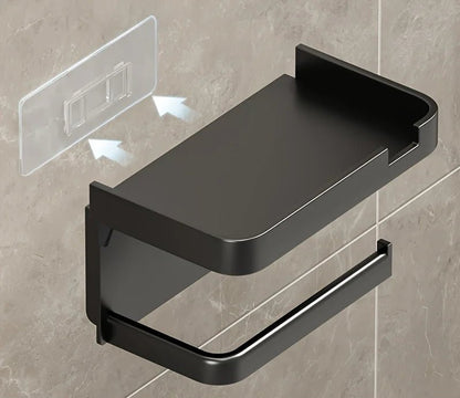 Petit Meuble WC Mural de type porte papier toilette - vente privée 14:193black