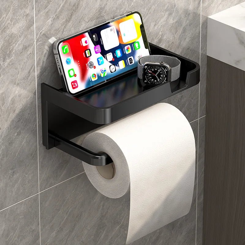 Petit Meuble WC Mural de type porte papier toilette - vente privée 14:193black