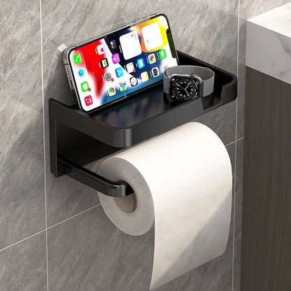 Petit Meuble WC Mural de type porte papier toilette - vente privée 14:193black