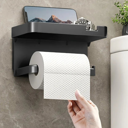 Petit Meuble WC Mural de type porte papier toilette - vente privée 14:193black