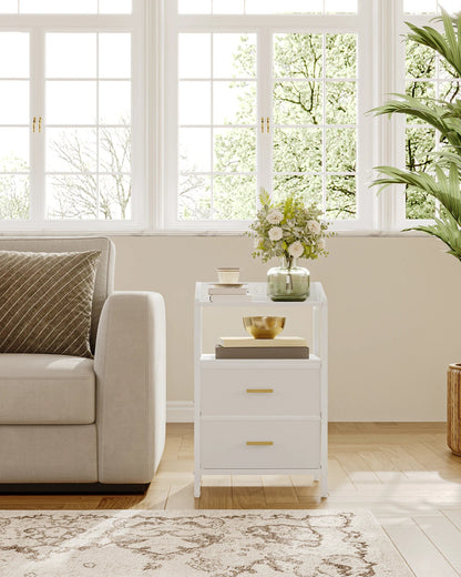 Petit table de chevet avec LED - lot de 2 ensembles - vente privée 14:193;200007763:201336101