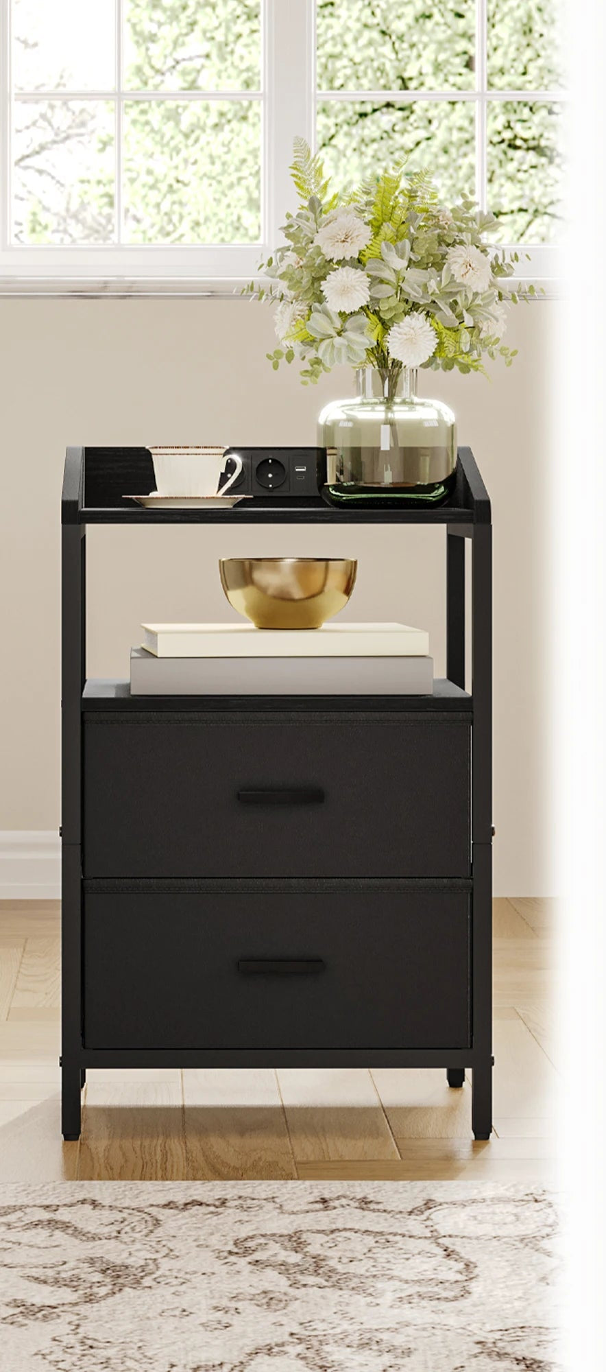 Petit table de chevet avec LED - lot de 2 ensembles - vente privée 14:193;200007763:201336101