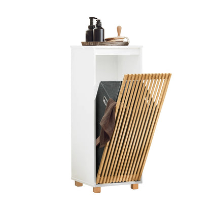 Petite étagère blanche à panier à linge - vente privée 14:29;200007763:201336101