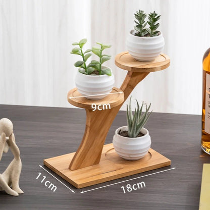 Petite étagère bureau en bois pour pot de fleur - vente privée 14:173Style 3