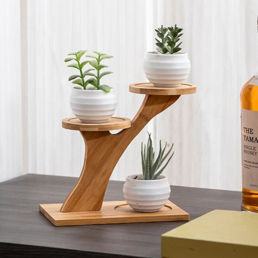 Petite étagère bureau en bois pour pot de fleur - vente privée 14:173Style 3