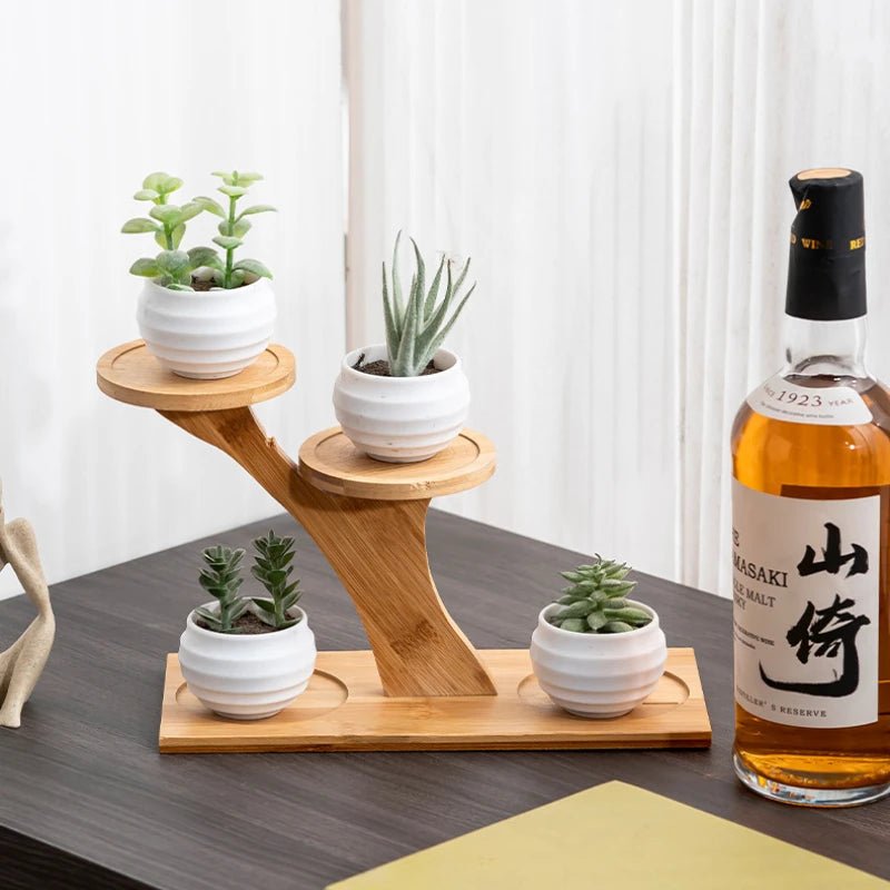 Petite étagère bureau en bois pour pot de fleur - vente privée 14:173Style 3