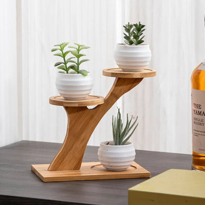 Petite étagère bureau en bois pour pot de fleur - vente privée 14:173Style 3