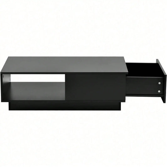 Petite table basse design rectangulaire 99 x 55 x 32 cm - vente privée 14:193Black;200007763:201336101