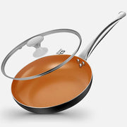 Poêle céramique en revêtement de cuivre avec couvercle -