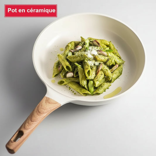 Poêle céramique à frire avec poignée magnifique et solide -