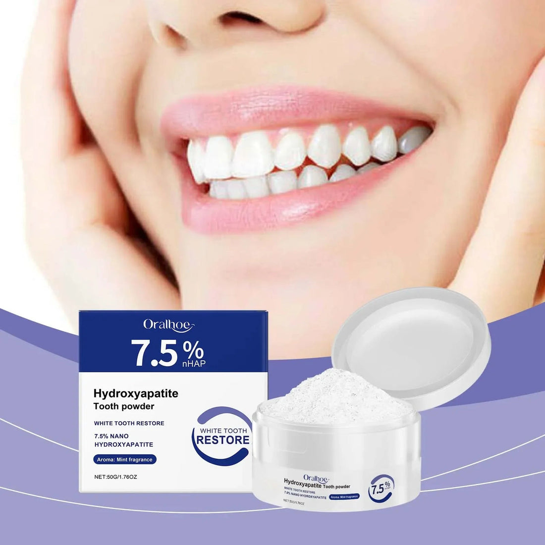 Poudre de blanchiment dentaire : des dents plus blanche en 7 jours - vente privée 14:1733PCS