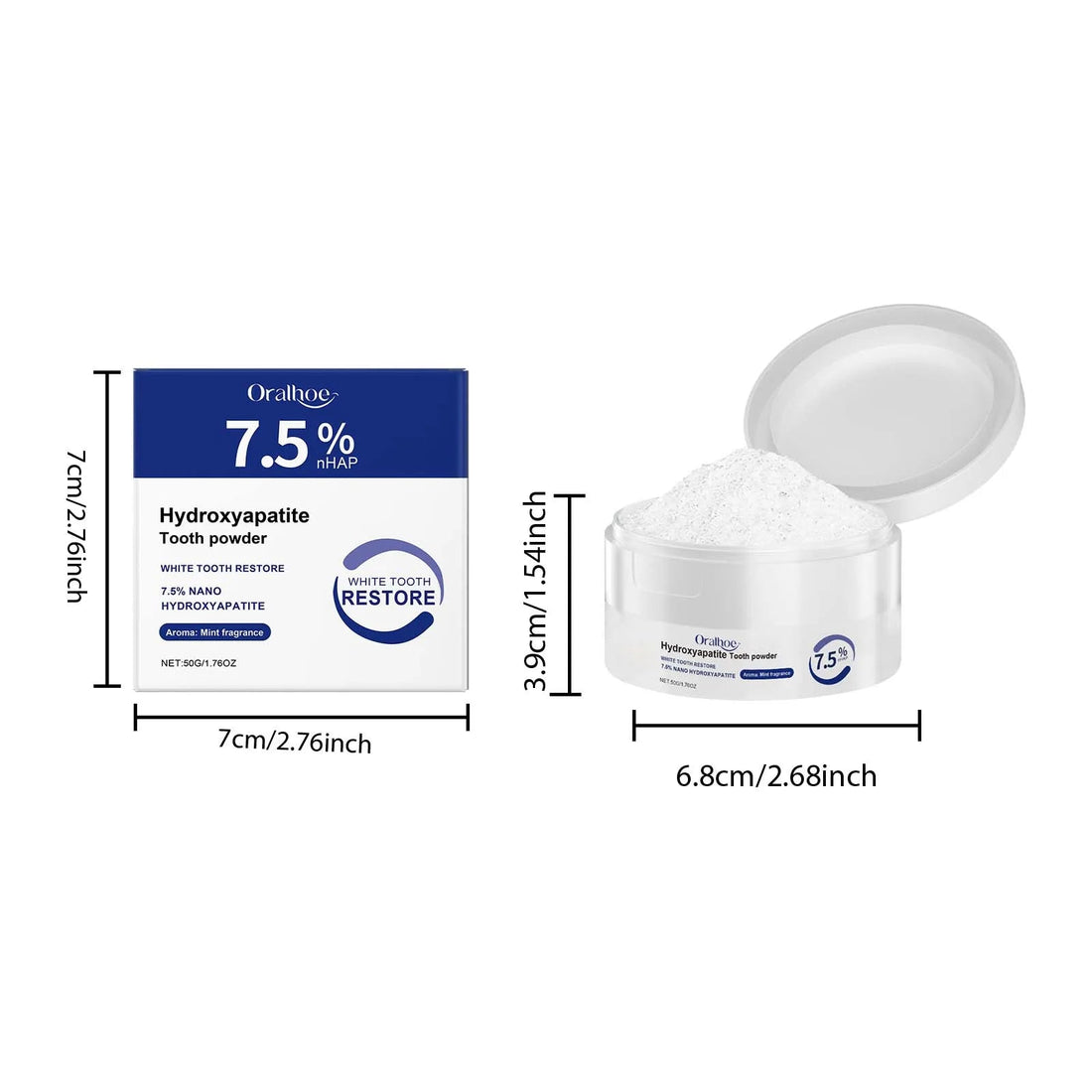 Poudre de blanchiment dentaire : des dents plus blanche en 7 jours - vente privée 14:1733PCS