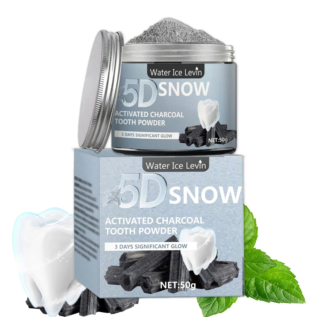 Poudre de blanchiment dentaire en charbon de bambou - vente privée 14:17550g Box