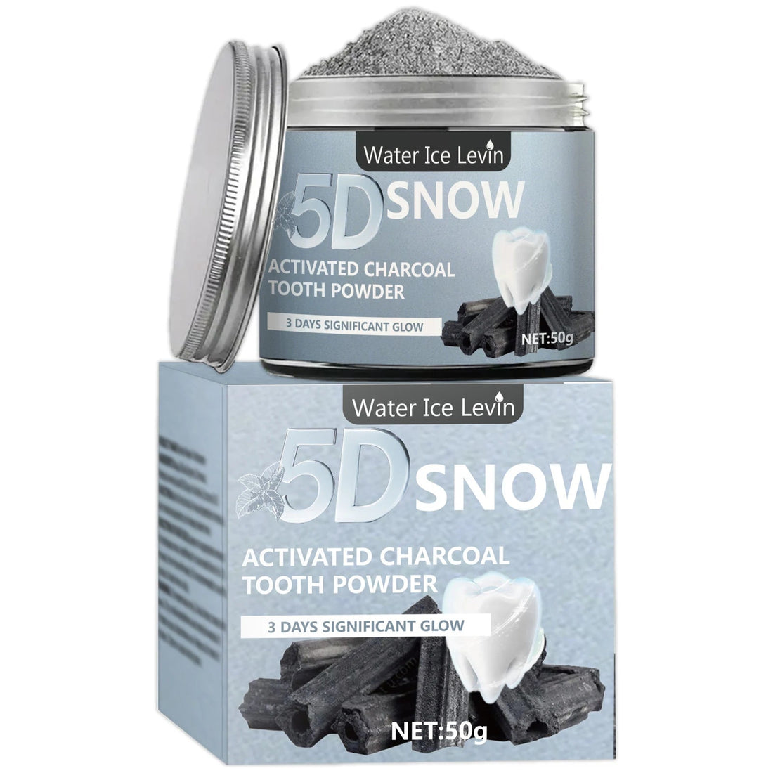 Poudre de blanchiment dentaire en charbon de bambou - vente privée 14:17550g Box