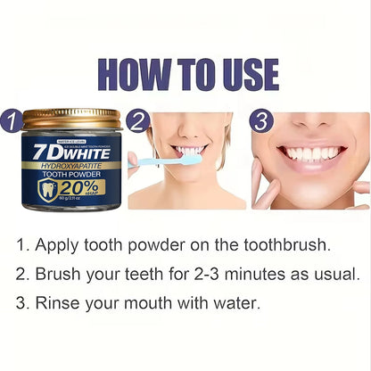 Poudre de blanchiment dentaire7 Dwhite - 60g, - vente privée 14:1733pcs