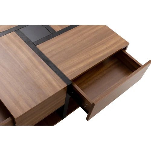 Table basse à 4 tiroirs premium 78*78*36cm - vente privée 200007763:201336101