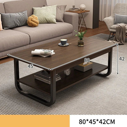 Table basse à thé noir de couleur marron - vente privée 14:193Type B -80cm