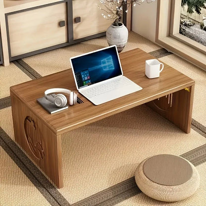Table basse bambou japonais avec fonction pliante - vente privée 14:200004889S-60cm