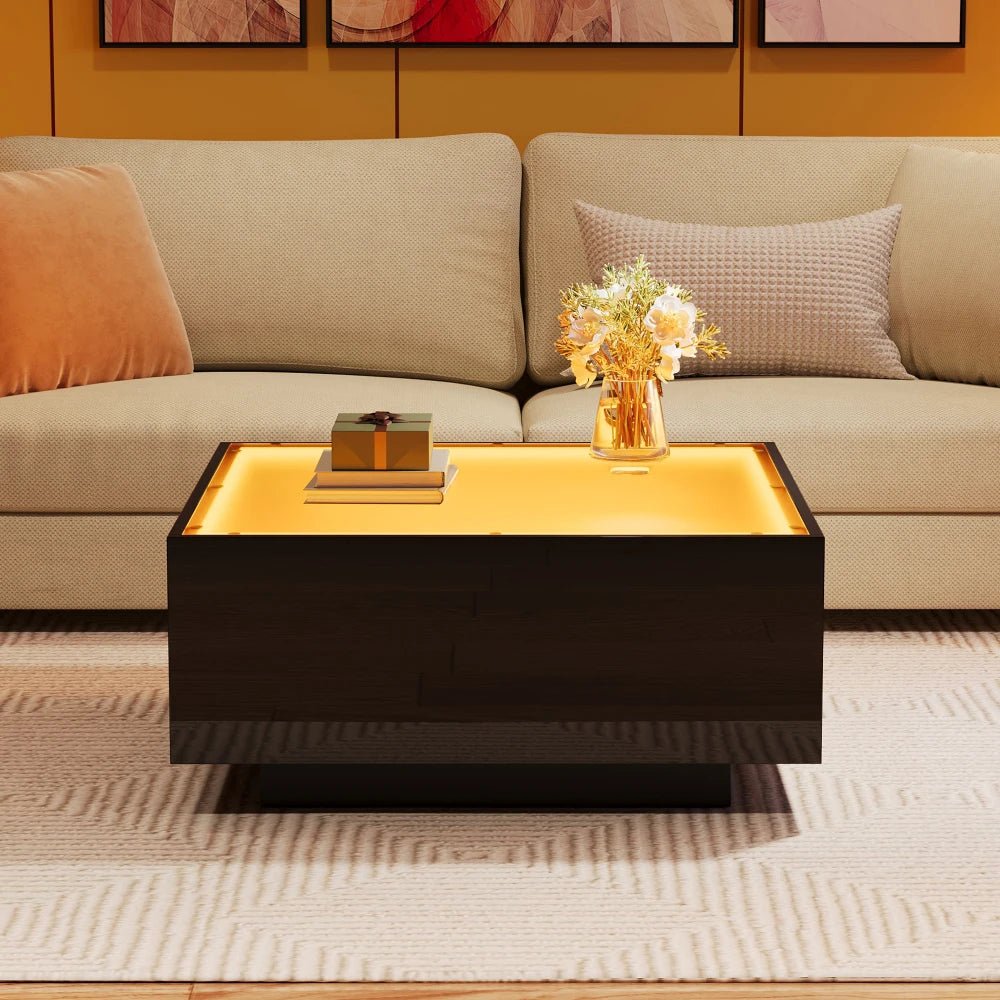 Table basse bar avec plateau verre trempé - vente privée 14:200004891Particle Board - 03;200007763:201336101