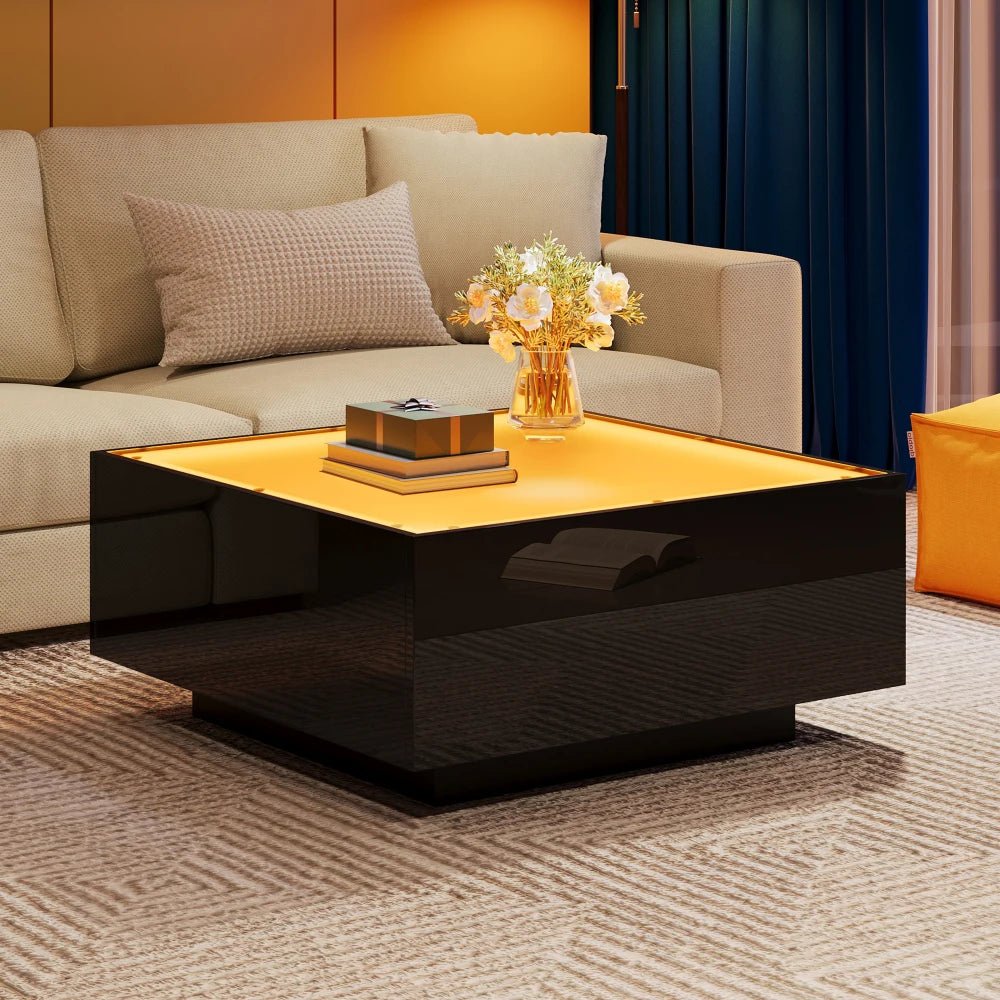 Table basse bar avec plateau verre trempé - vente privée 14:200004891Particle Board - 03;200007763:201336101