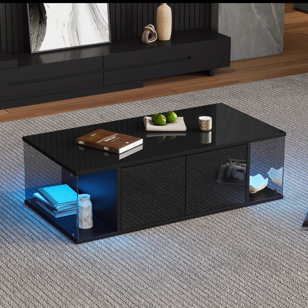 Table basse bar avec plateau verre trempé - vente privée 14:200004891Particle Board - 03;200007763:201336101