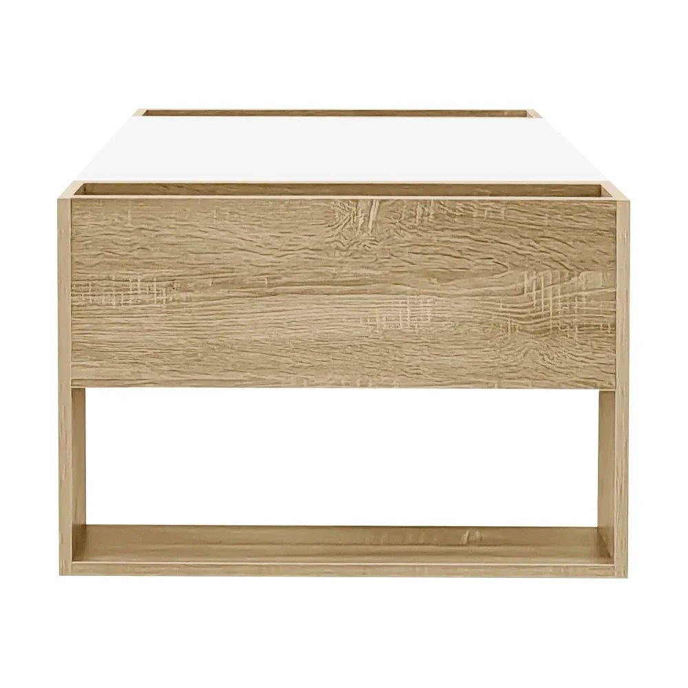 Table basse blanc scandinave 105 X 60 X 40 Cm - 14:193natural+deep blue;200007763:201336101