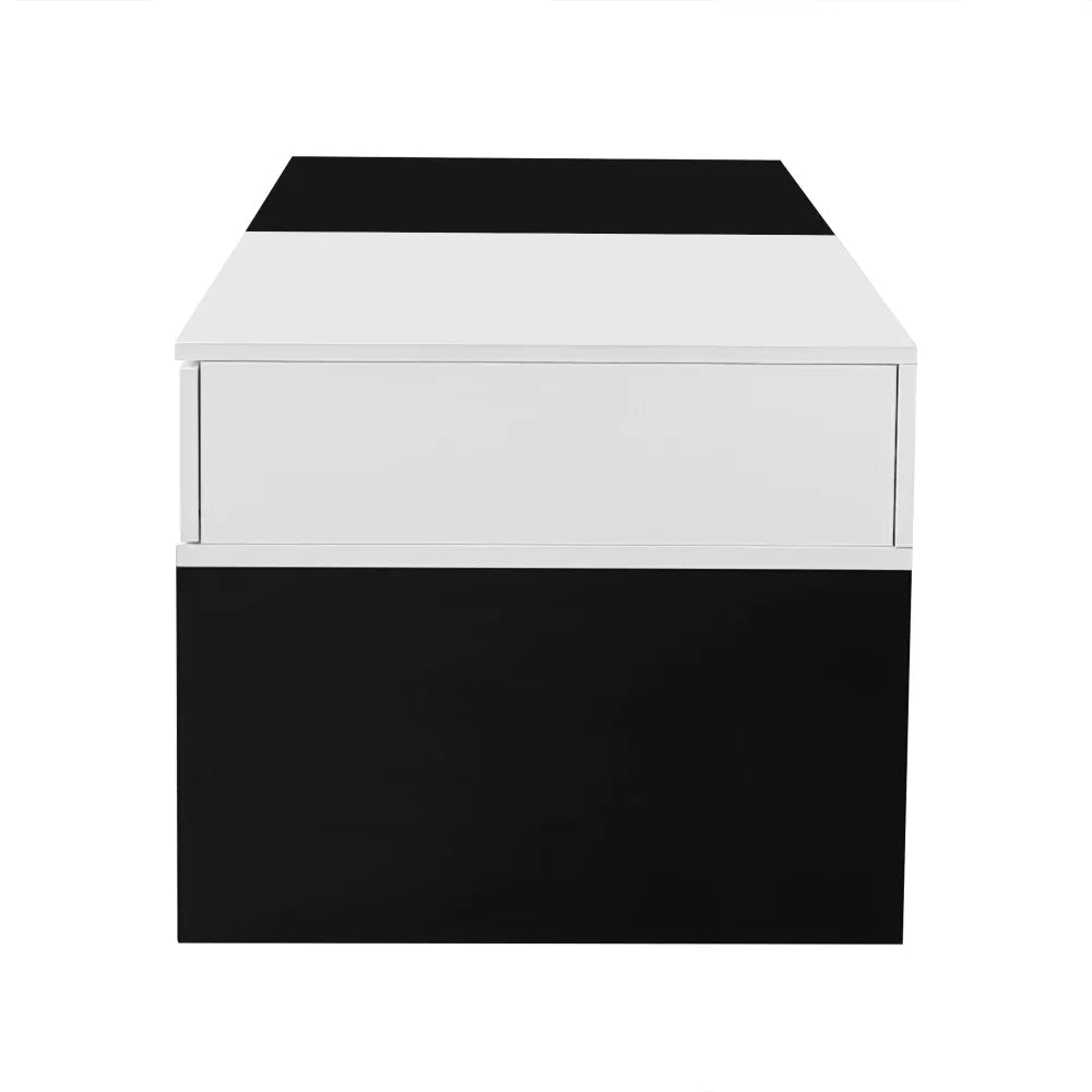 Table basse blanc scandinave 105 X 60 X 40 Cm - 14:193natural+deep blue;200007763:201336101