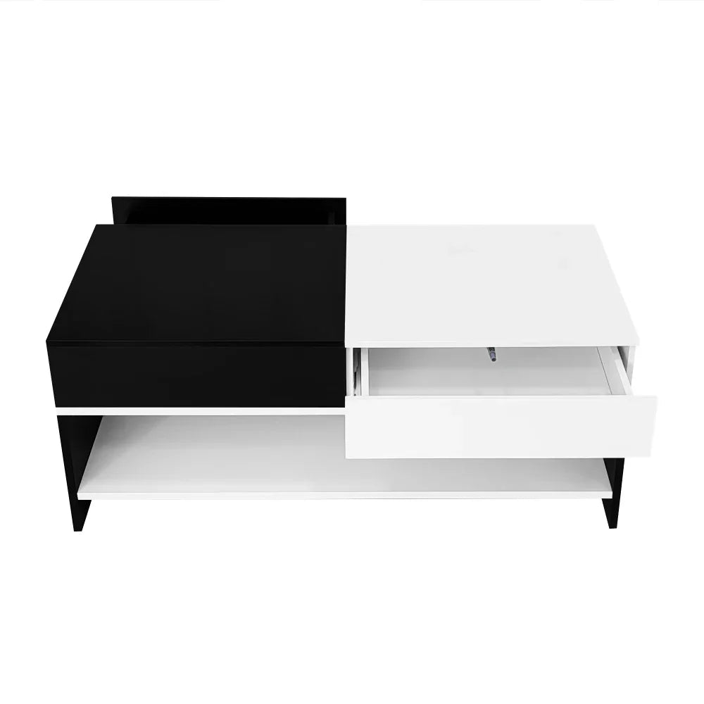 Table basse blanc scandinave 105 X 60 X 40 Cm - vente privée 14:193natural+deep blue;200007763:201336101