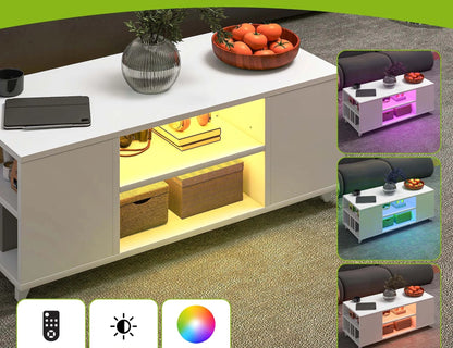 Table basse blanche multi compartiments - vente privée 14:29;200007763:201336101