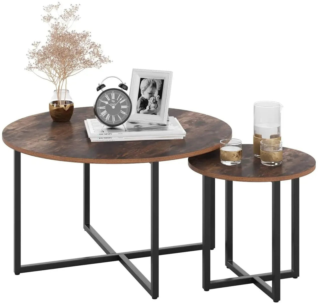 Table basse bois ancien 2Pcs - Set - vente privée 200007763:201336101