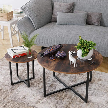 Table basse bois ancien 2Pcs - Set - vente privée 200007763:201336101
