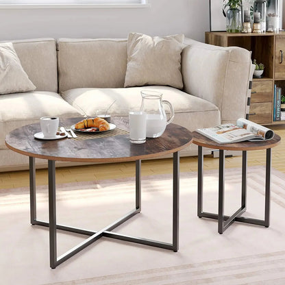 Table basse bois ancien 2Pcs - Set - vente privée 200007763:201336101