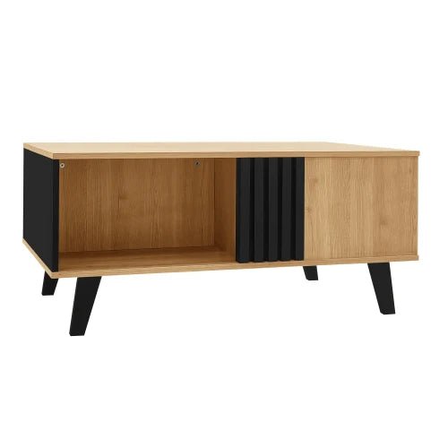 Table basse bois avec 4 pieds artisanal premium 100x60x45cm - vente privée 14:200004889NaturalParticleBoard;200007763:201336342