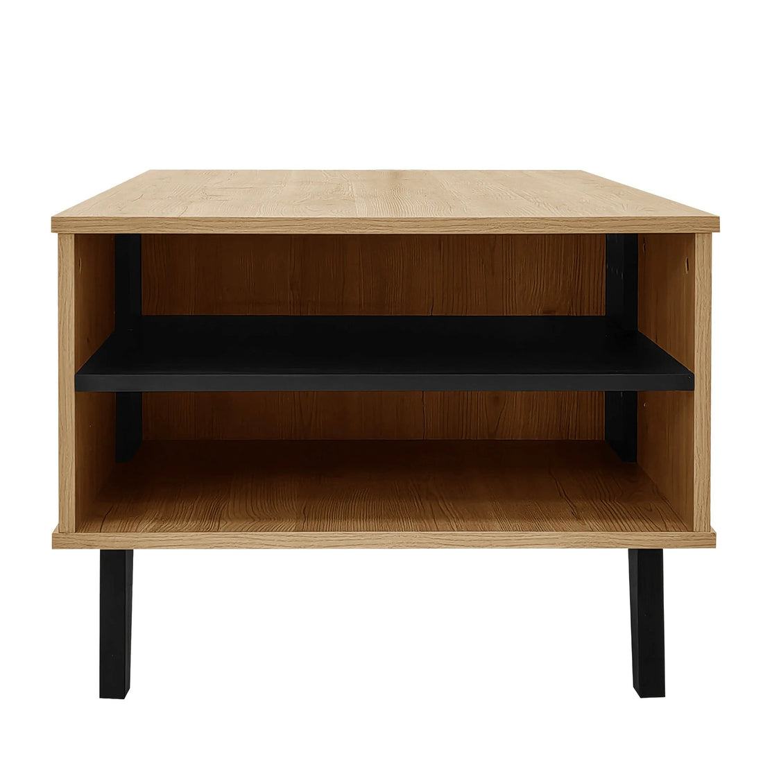Table basse bois avec 4 pieds artisanal premium 100x60x45cm - vente privée 14:200004889NaturalParticleBoard;200007763:201336342