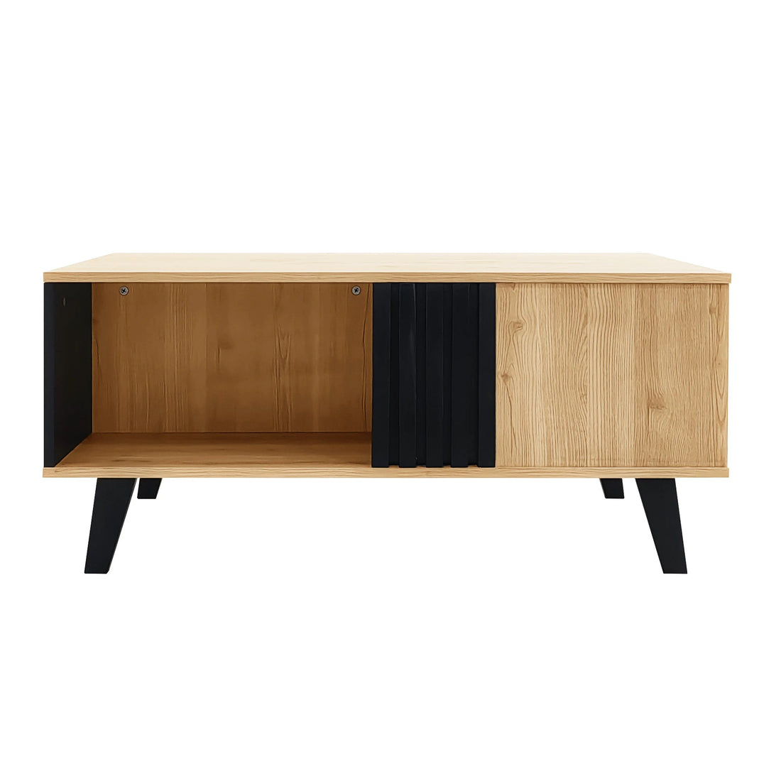 Table basse bois avec 4 pieds artisanal premium 100x60x45cm - vente privée 14:200004889NaturalParticleBoard;200007763:201336342