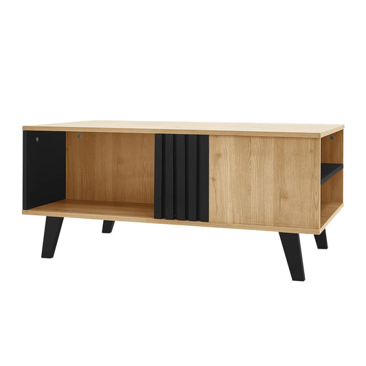 Table basse bois avec 4 pieds artisanal premium 100x60x45cm - vente privée 14:200004889NaturalParticleBoard;200007763:201336342