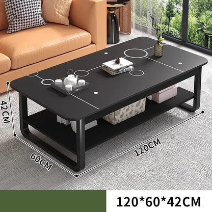 Table basse bois blanc en forme de rectangle - vente privée 14:175120cm
