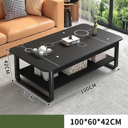 Table basse bois blanc en forme de rectangle - vente privée 14:200000195100cm