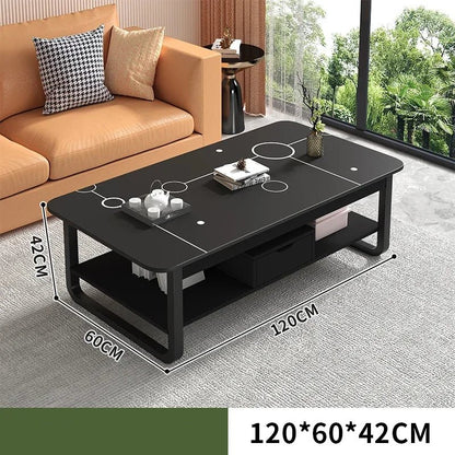 Table basse bois blanc en forme de rectangle - vente privée 14:200005536120cm