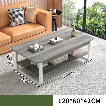 Table basse bois blanc en forme de rectangle - vente privée 14:200006154120cm