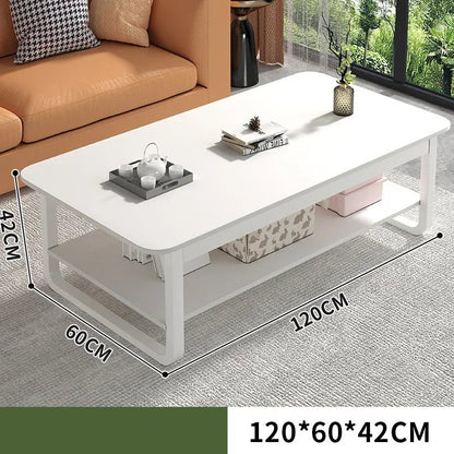 Table basse bois blanc en forme de rectangle - vente privée 14:200006155120cm