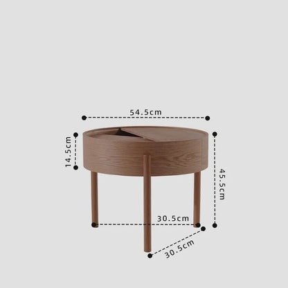 Table basse bois clair scandinave ronde avec rangement - vente privée 14:193Peach colored  S