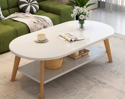 Table basse bois design à doubles plateaux - vente privée 14:1254120x60x45CM