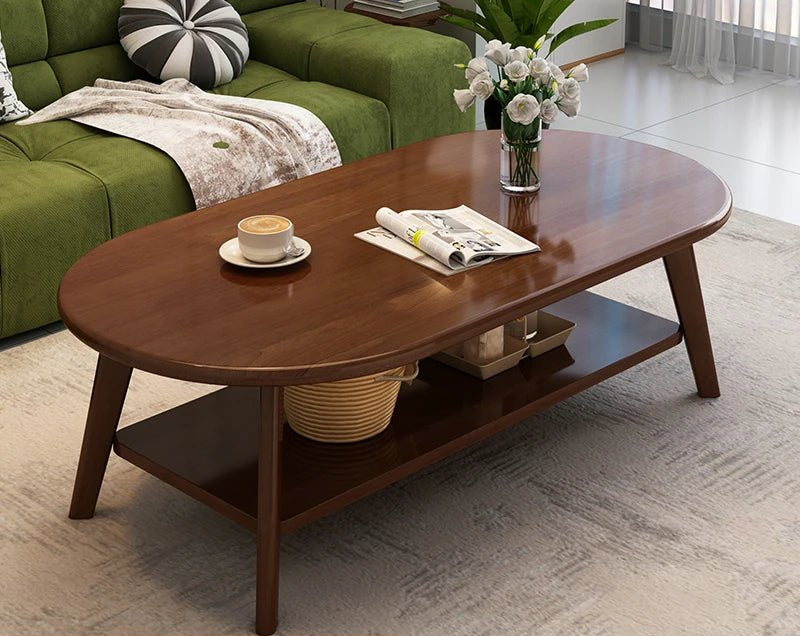 Table basse bois design à doubles plateaux - vente privée 14:200844062120x60x45CM