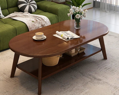 Table basse bois design à doubles plateaux - vente privée 14:200844062120x60x45CM