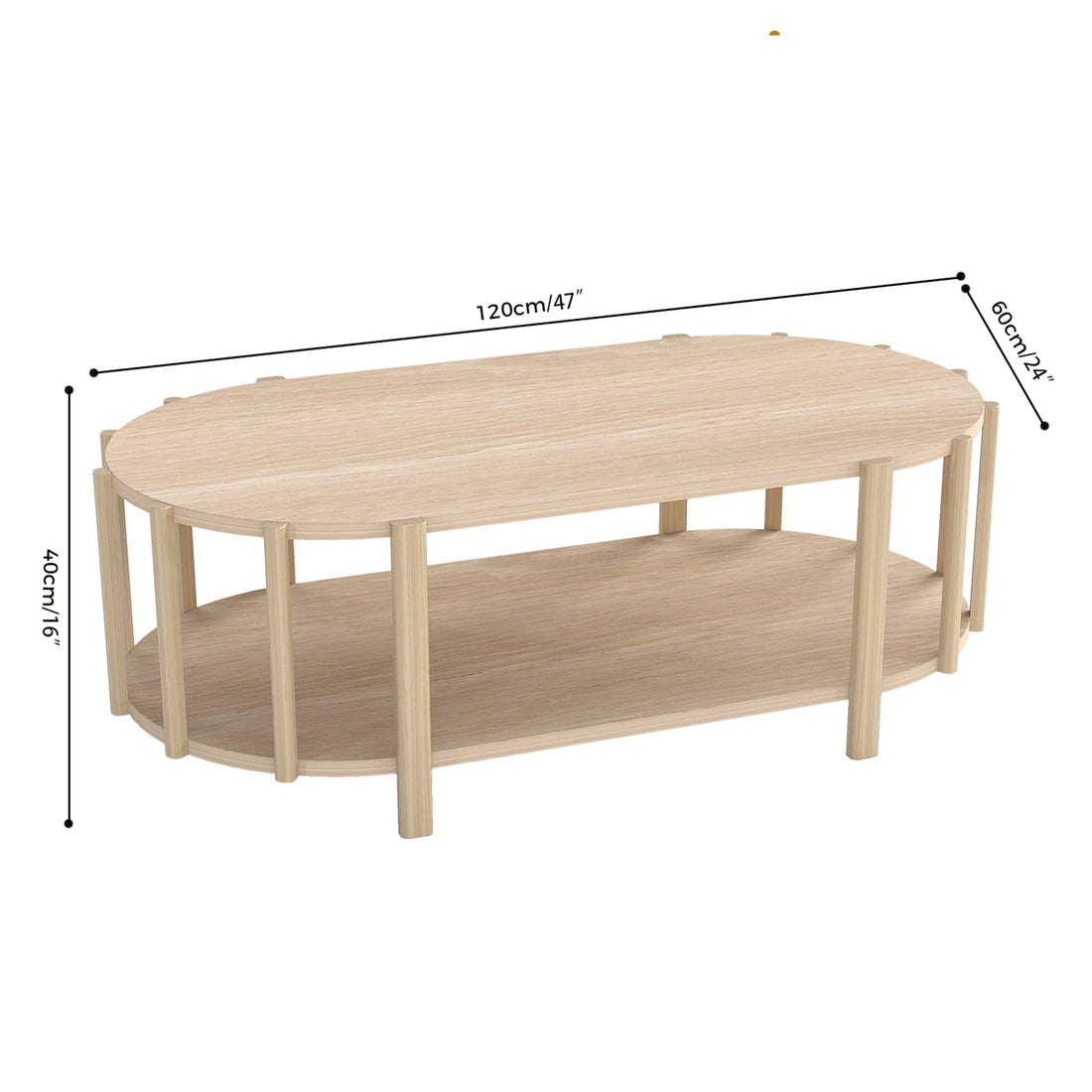 Table basse bois double plateau - vente privée 14:200001438;200007763:201336101