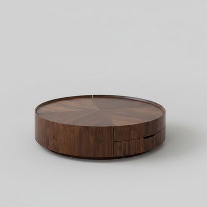 Table basse bois flottant ronde avec tiroirs sur le coté - vente privée 14:200004889style-1