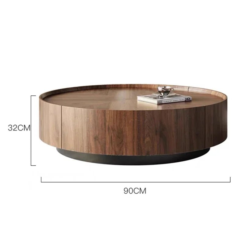 Table basse bois flottant ronde avec tiroirs sur le coté - vente privée 14:200004889style-1
