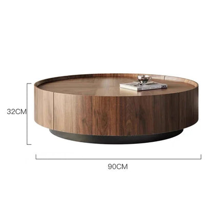 Table basse bois flottant ronde avec tiroirs sur le coté - vente privée 14:200004889style-1